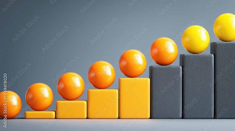 Poster creative graph constructed from fresh oranges illustrating a unique approach to visual data represen