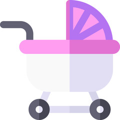stroller illustration on a white background     