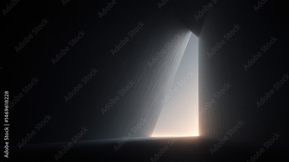 Poster subtle and intricate abstract design with interplay of light and shadow offering enigmatic feel