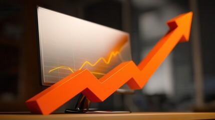 A dynamic graphic representation of financial success.