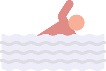 swimming illustration on a white background     