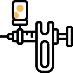 syringe illustration on a white background     