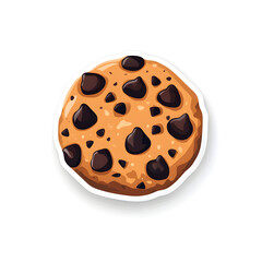 Fototapeta premium chocolate chip cookie illustration