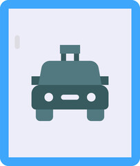 taxi illustration on a white background     