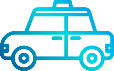 taxi illustration on a white background     