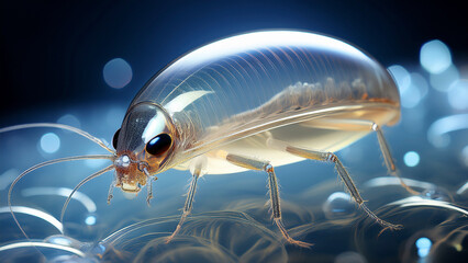 Silverfish Body in a Floating Bubble of Pristine Crystal