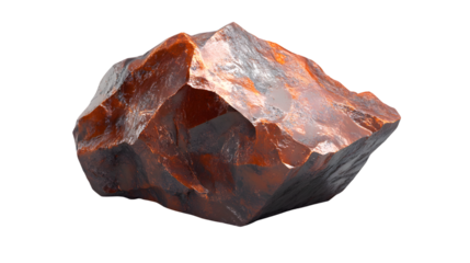 Realistic 3D Illustration of Isolated Iron Oxide Isolated on Transparent Background