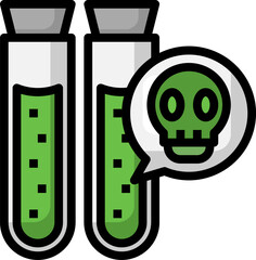 test tube illustration on a white background     