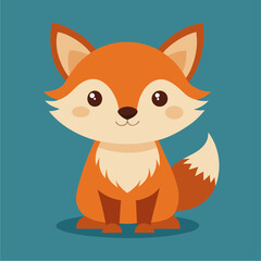 cute animal flat vector