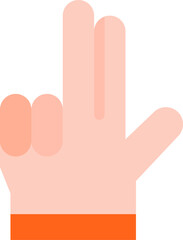 three fingers illustration on a white background     