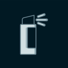 Line Pepper spray icon isolated on black background. OC gas. Capsicum self defense aerosol. Flat filled outline style with shadow. Vector