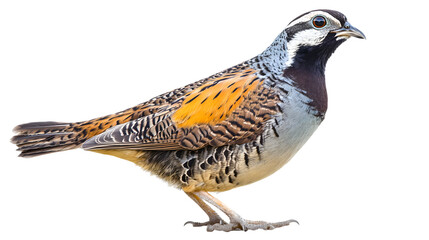 Quail Full Body Portrait Side View Transparent Isolated
