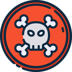 toxic illustration on a white background