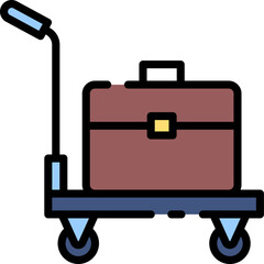 trolley illustration on a white background     