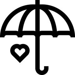 umbrella illustration on a white background     