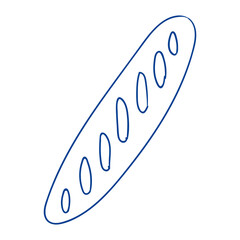 Freshly baked bread baguette with distinct scoring on crust