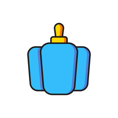 Obraz premium Color Bell pepper or sweet capsicum icon isolated on white background. Flat filled outline style with shadow. Vector