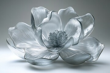 Translucent flower sculpture