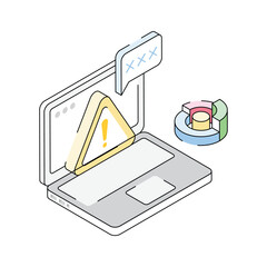 Download our isometric icon of system error