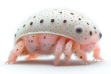 Fototapeta premium Pink and white shelled creature