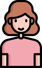 woman illustration on a white background     