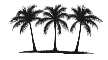 Obraz premium Palm Trees Silhouette Design (3)