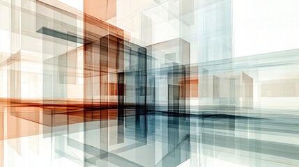 Abstract Layered Glass Effect Background with Soft Colors and Shapes