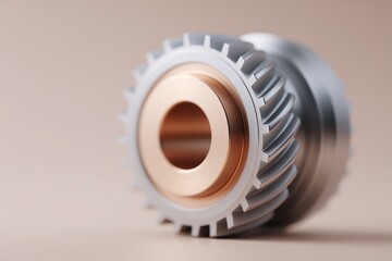 close-up of turbine against pale neutral background