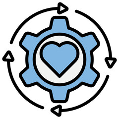 Behavior Blue Black Icon