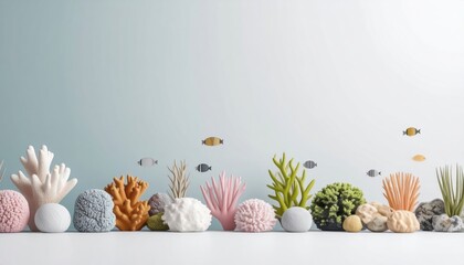 Coral and Fish Decoration on Table