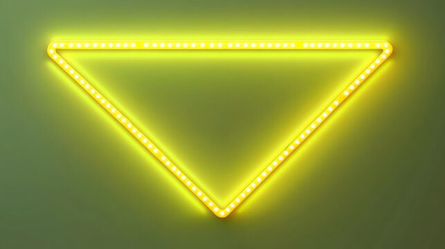 Illuminated yellow triangle frame
