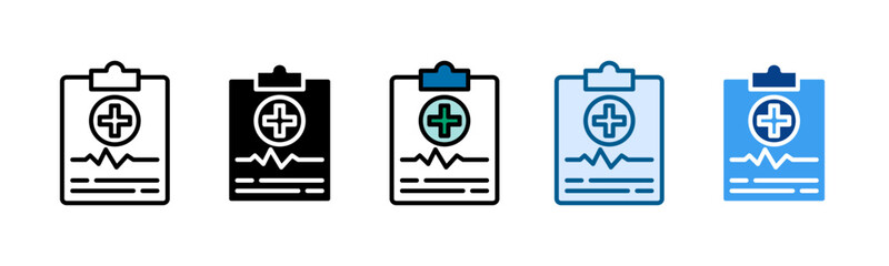 Obraz premium Medical Report Icon Set Multiple Style Collection
