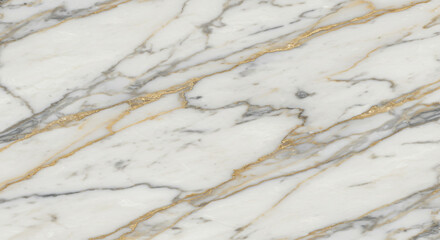 Naklejka premium luxury white Calacatta marble texture with thick gold and gray veining, stone texture 