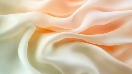 Obraz premium Peach and Cream Fabric Drape Abstract Background
