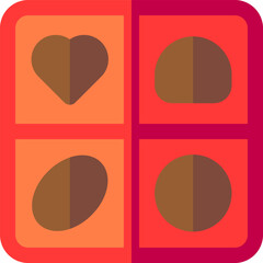 chocolate illustration on a white background    