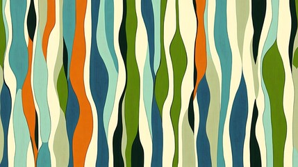 Fluid Abstract: Harmonious Wave Pattern in Earthy Tones and Organic Shape