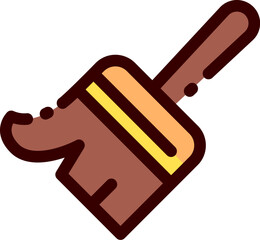 cleaning brush illustration on a white background    