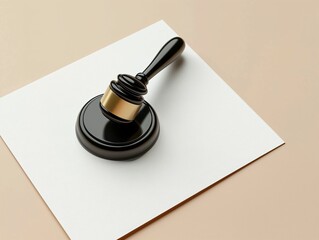 Judge's Gavel on Paper