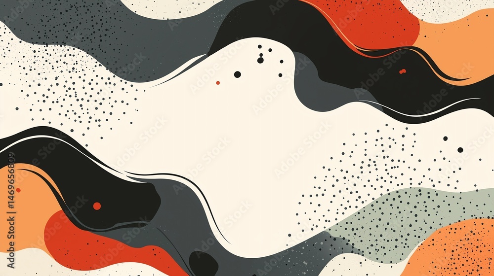 Aufkleber abstract artistic templates featuring dynamic shapes and muted colors with versatile blank areas