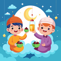 boy and girl with candles