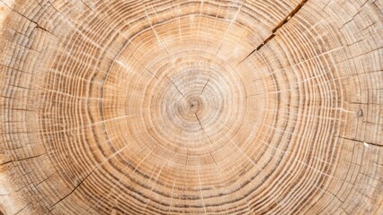 Fototapeta premium Detailed Closeup of a Tree Trunk's Annual Rings, Revealing the Patterns of Time and Growth