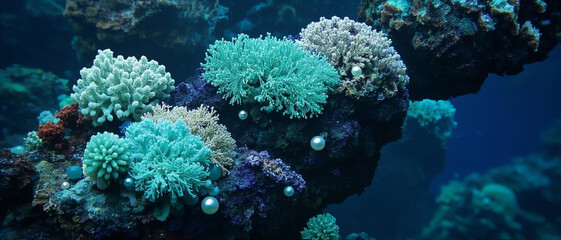 Stunning Marine Life in Tropical Ocean, Vibrant Coral Reef Underwater Ecosystem