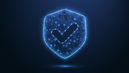 Low Poly Shield Icon Design: Stylized 3D Protection Symbol for Games, Apps, UI, Security, and Digital Interfaces