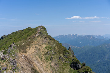mountain landscape with blue sky
