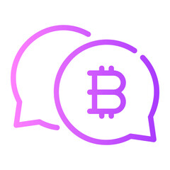 Fototapeta premium bitcoin gradient icon