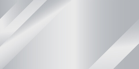 Abstract Metallic silver gradient background. Minimalistic subtle wavy silver silk texture. 3D vector illustration.