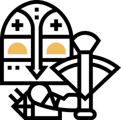 crossbow illustration on a white background    