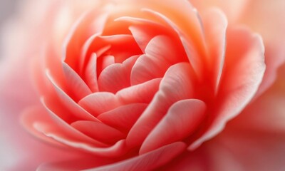 Closeup Of Delicate Pink Rose With Soft Petals And Light
