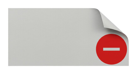 Isolated No Sign on Paper