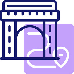 destination illustration on a white background    